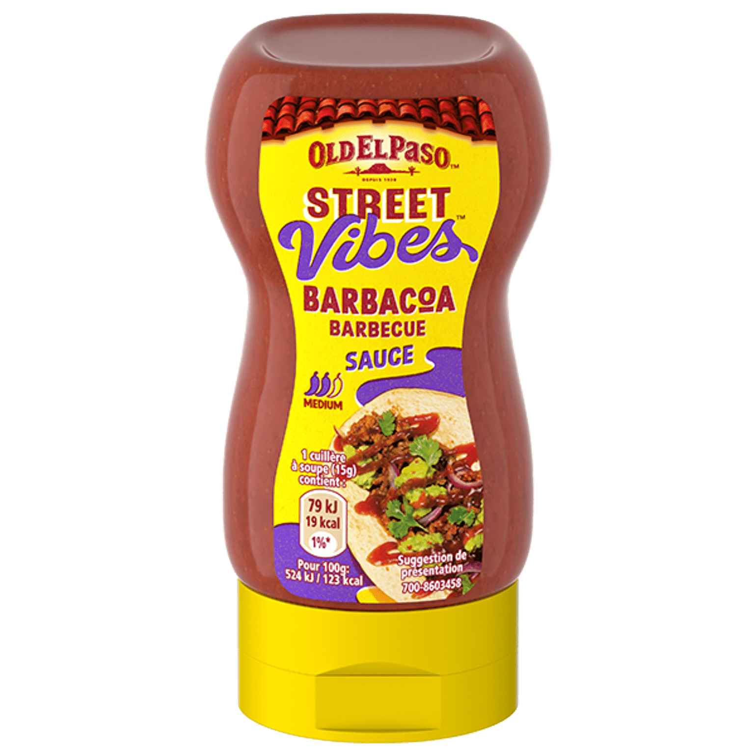 A bottle of Old El Paso Street Vibes Barbacoa Sauce 263g
